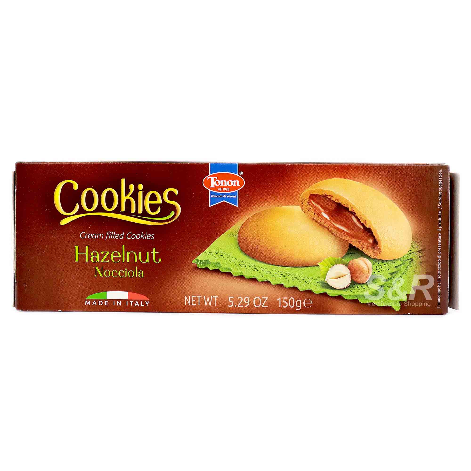 Tonon Hazelnut Nocciola Cream Filled Cookies 150g Tonon Hazelnut Nocciola Cream Filled Cookies 150g